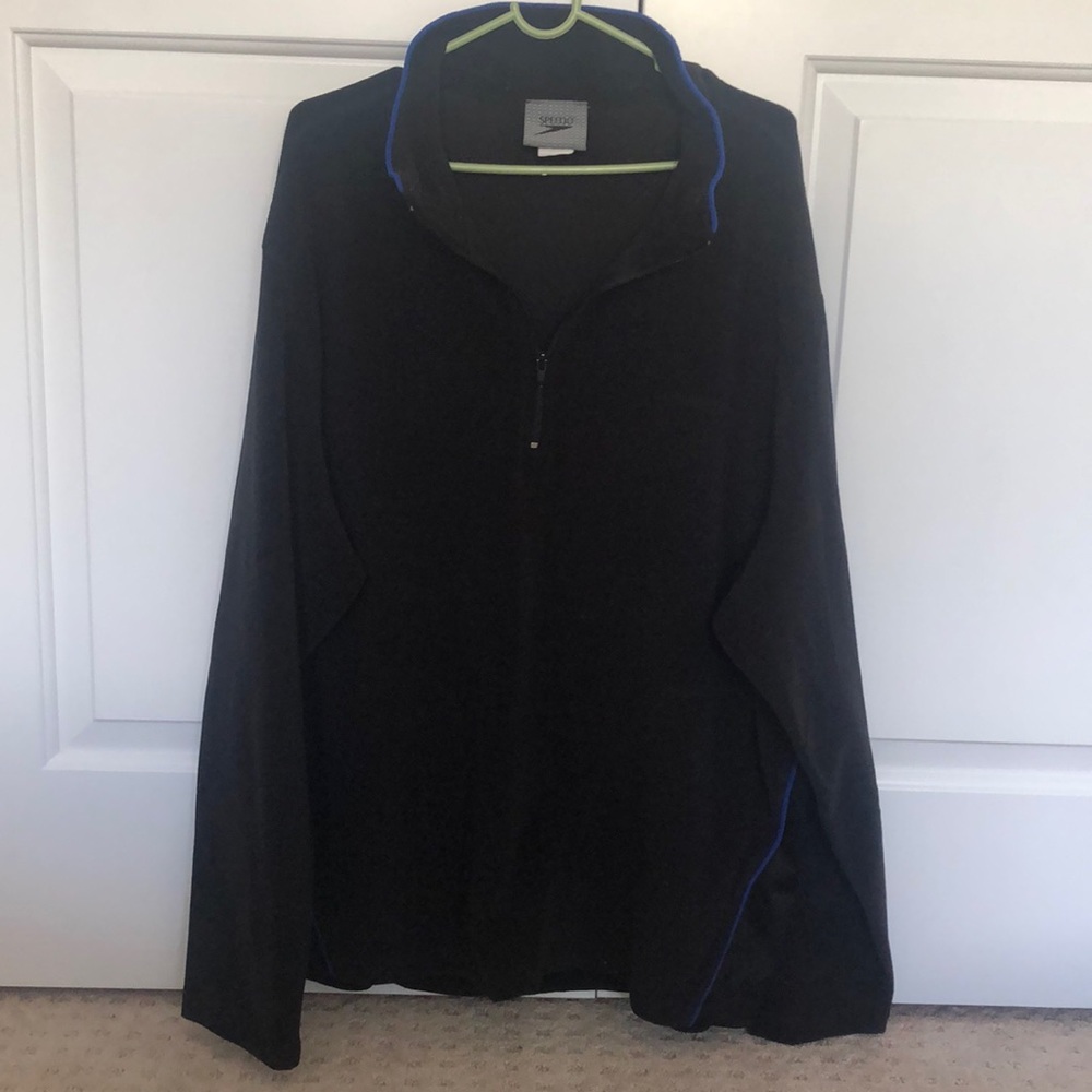 VINTAGE SPEEDO UNISEX BLACK QUARTER ZIP JACKET